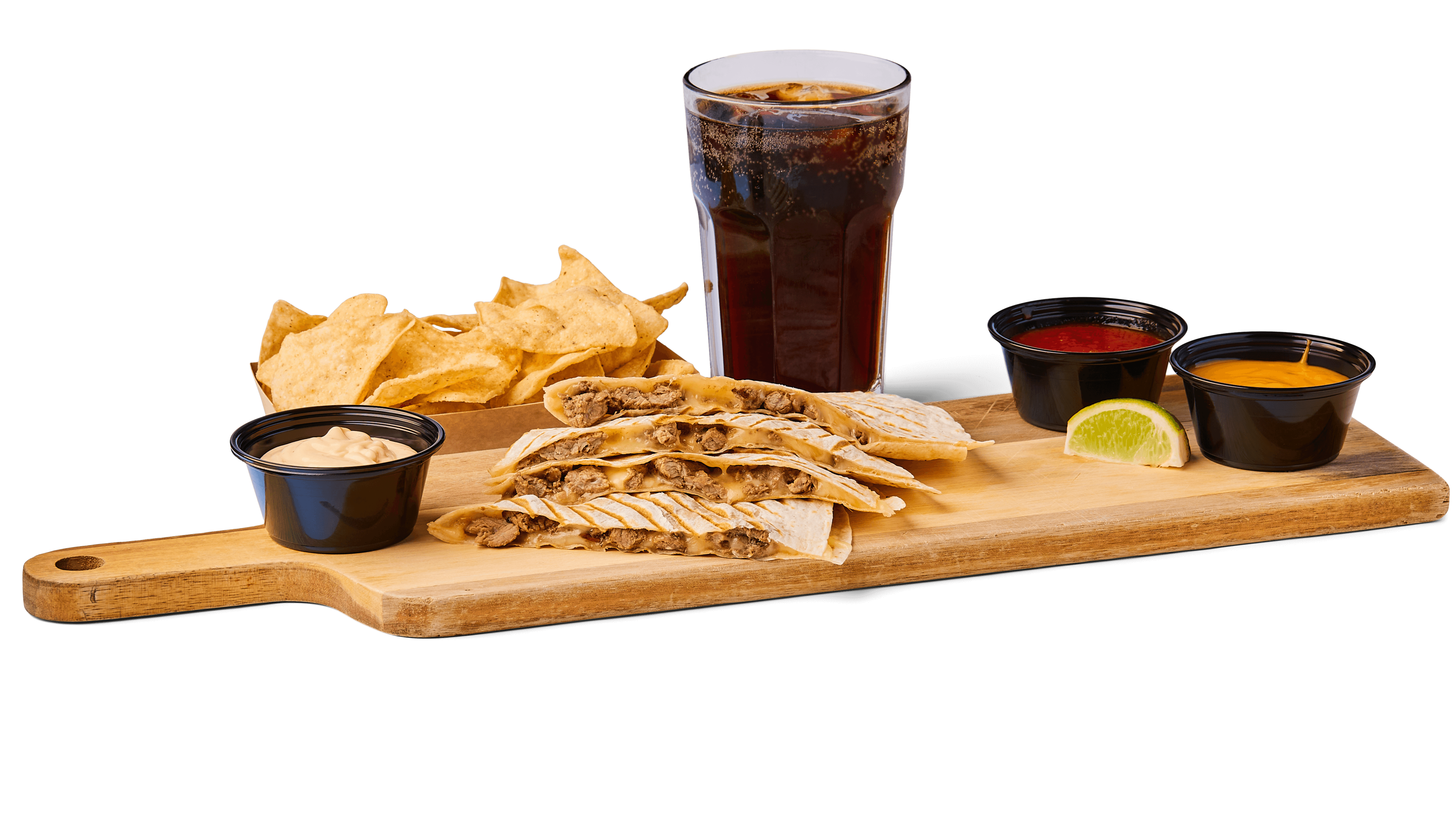 product-image-Premium Quesadilla + Nachos or fries + Dip + Drink