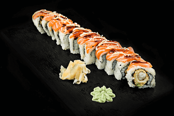 product-image-NR.130 Katana Tempura scampi & laks 12 biter