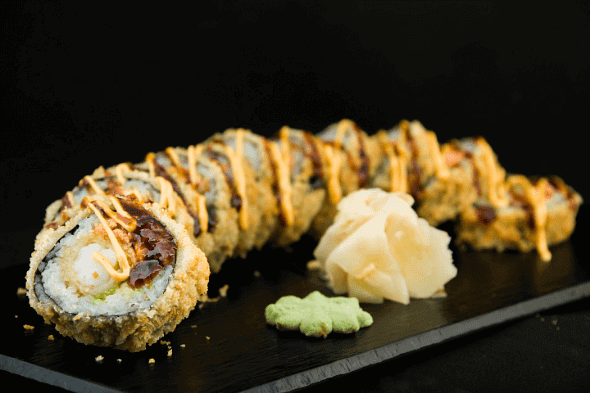 product-image-Nr.165: Crispy laks og scampi 12 biter