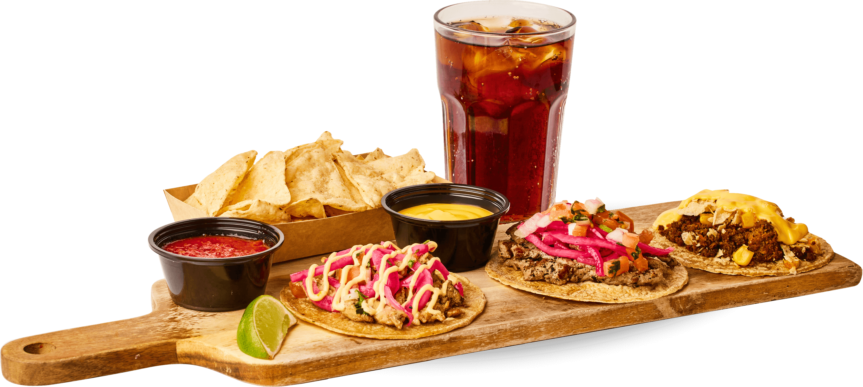 product-image-3 Street Tacos + Nacho or fries + Dip + Drink