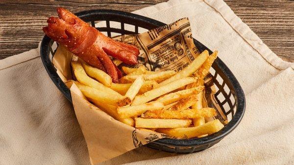 product-image-BARNEMENY Pølseblekksprut & Pomfri