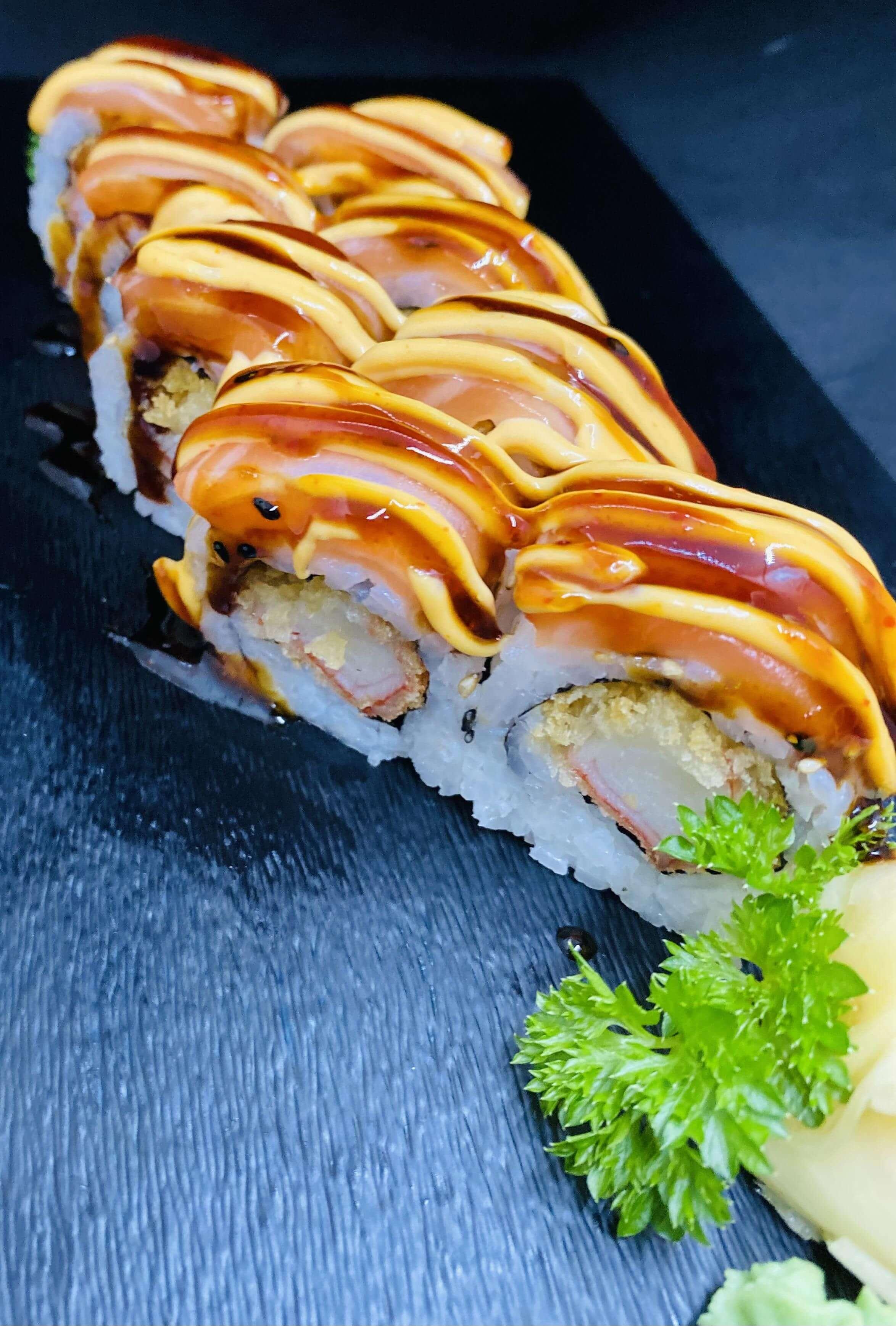 product-image-NR. 149 Stekt crabstick og laks 8 biter